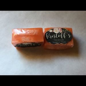 Handcrafted orange loofah soap